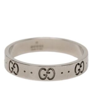 Gucci Icon Ring #21 18K White Gold White Gold Men's Gucci